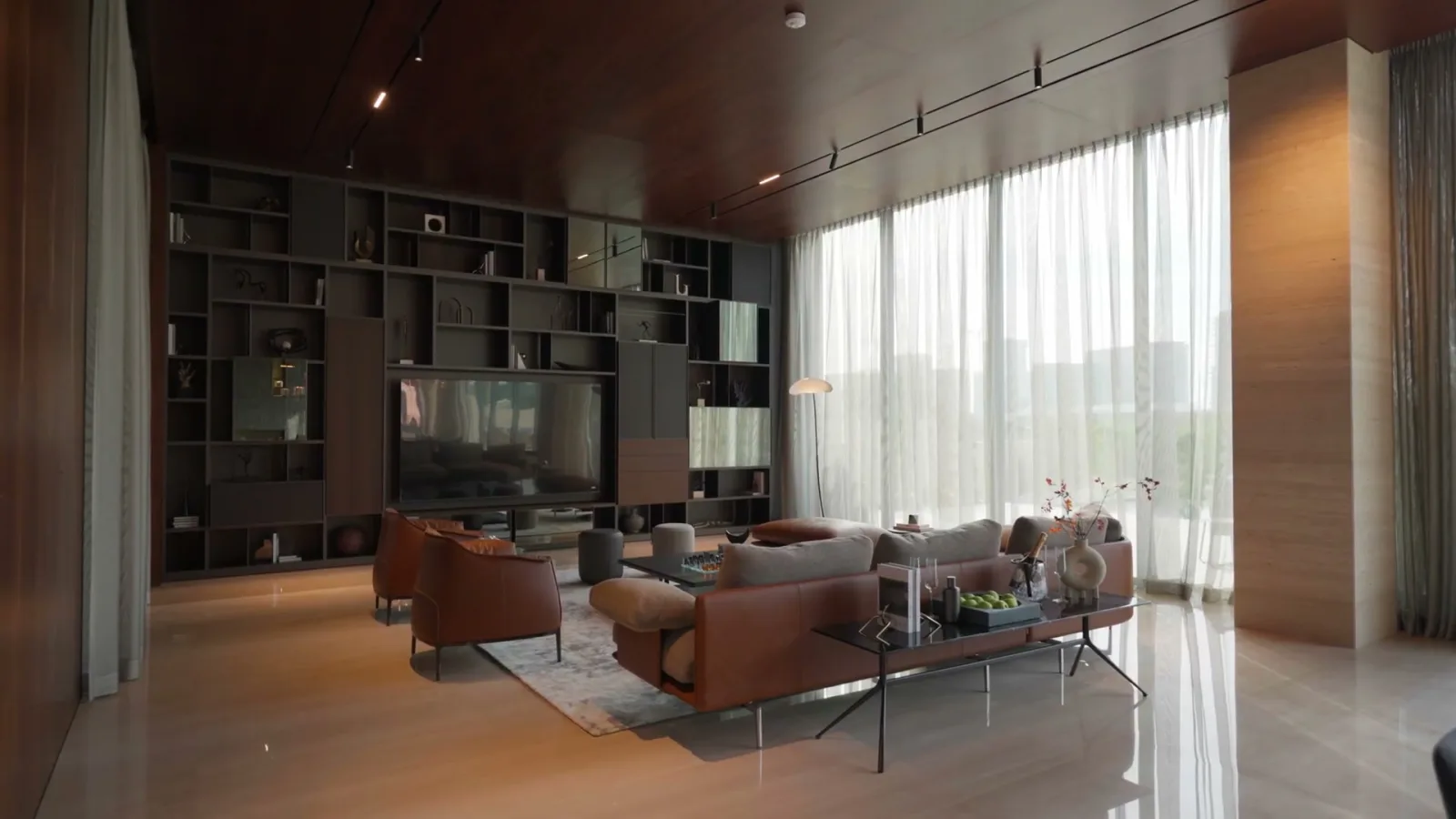 A carefully presented contemporary living room